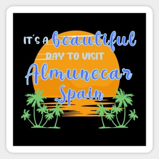 Travel to Beautiful Almuñécar in Spain. Gift ideas for the travel enthusiast available on t-shirts, stickers, mugs, and phone cases, among other things. Sticker